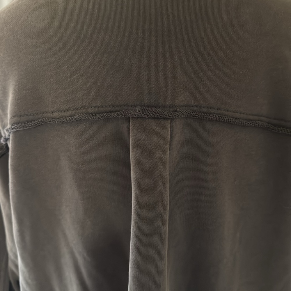 Pol Shacket Olive Button Down Side & Chest Pockets - image 7